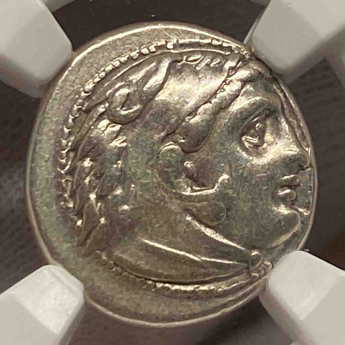 アレキサンダー極美銀貨!】古代 ギリシャ マケドニア 紀元前336-323年 BC ドラクマ NGC Ch XF アレクサンドロス大王 アンティーク  コイン 約2300年前 古銭 | Ancient Coins Fvn 古代ギリシャ；マケドニア、アレクサンドロスIII世大王、ドラクマ銀貨、Rare