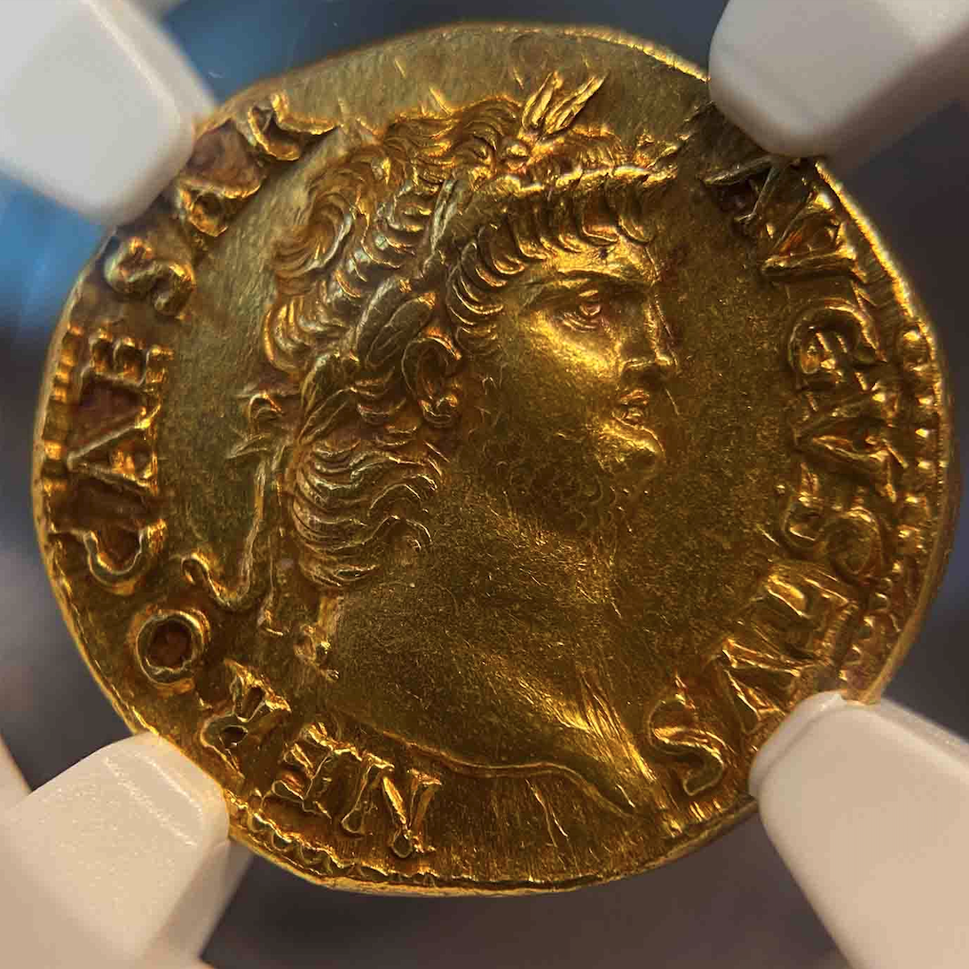 世界最高グレード鑑定品】古代ローマ帝国 皇帝ネロ ダブルペティグリー アウレウス金貨 Ch AU☆ - Tokyo Numismatic  Tradings