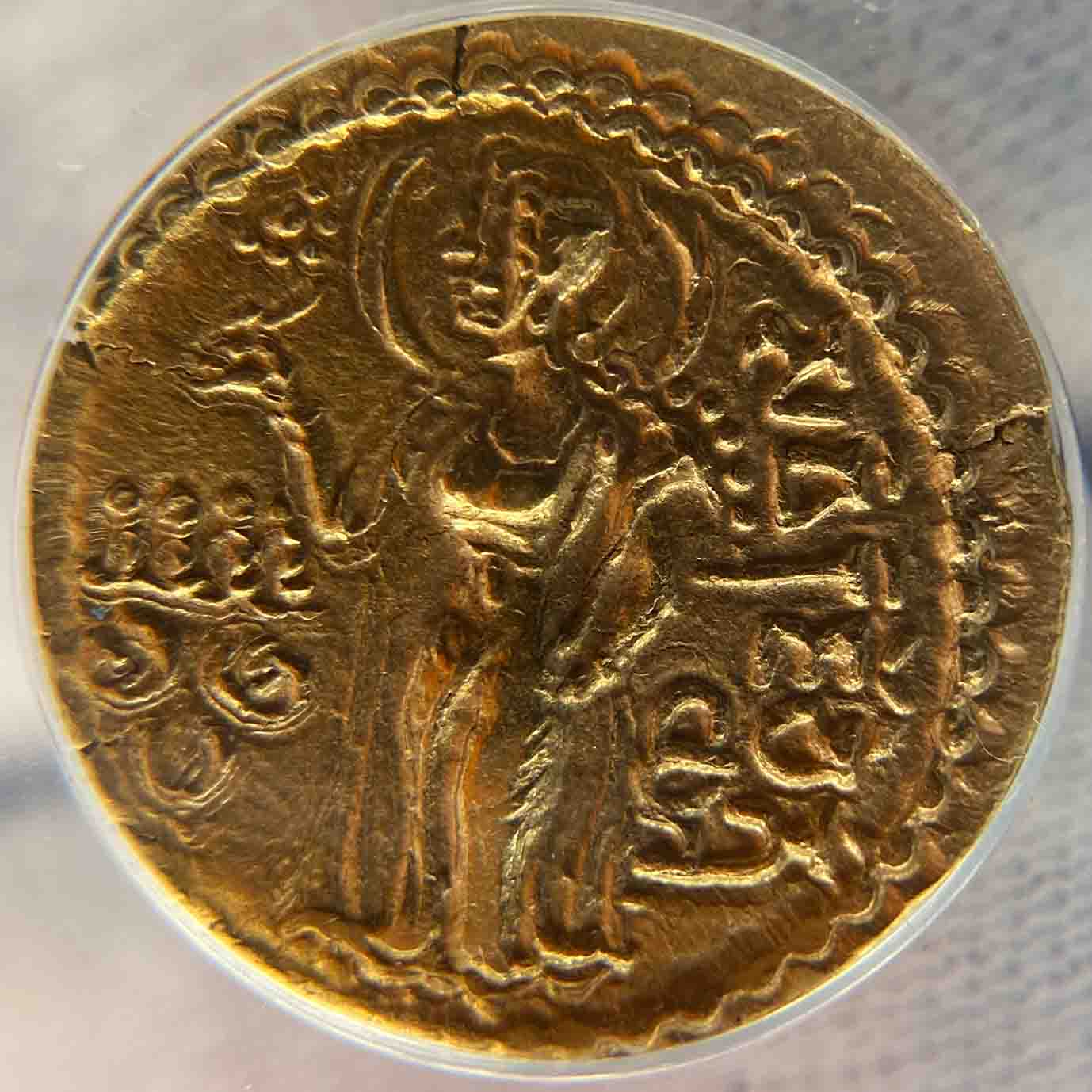 古代インド グプタ朝第二代君主 サムドラグプタ発行金貨 335〜380年 AU 